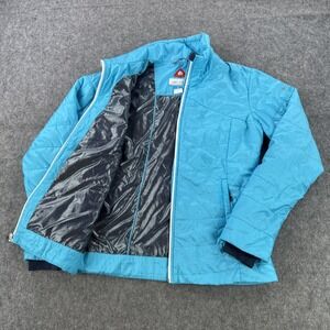 Columbia Omni Heat Jacket Womens L Blue Insulated Puffer Lightweight Warm